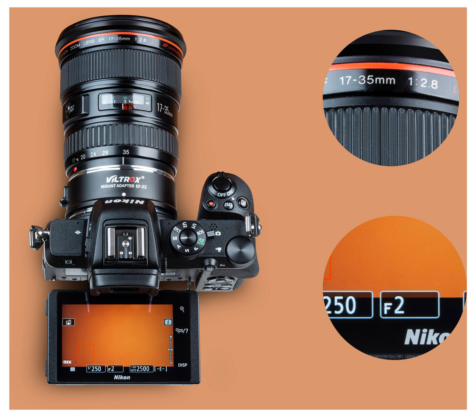 Адаптер Viltrox EF-Z2, для объективов Canon EF на камеры Nikon Z