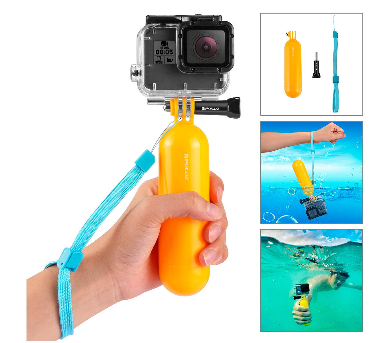 Комплект аксессуаров Puluz PKT13 Surfing Accessories Kit 14 в 1, для экшн-камер, в кейсе