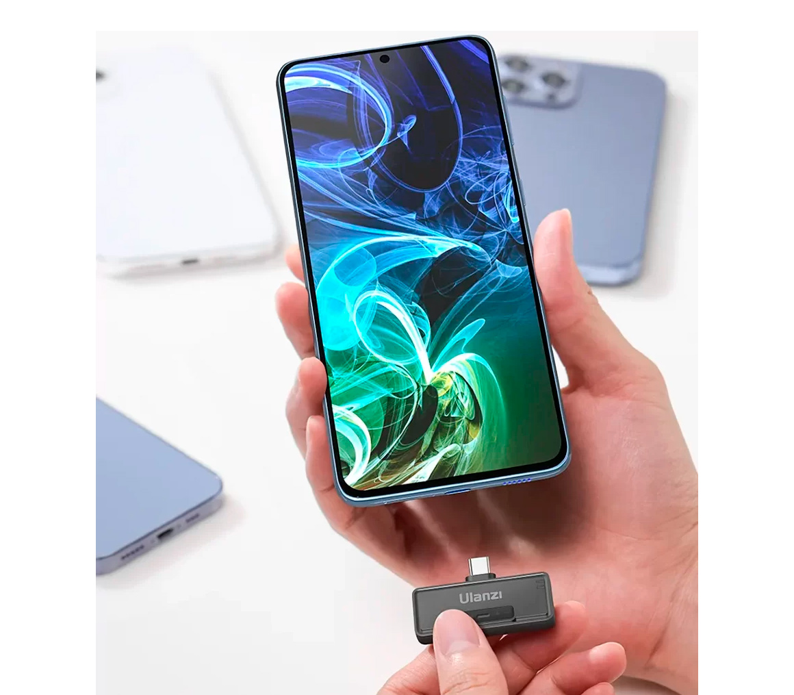 Беспроводная система Ulanzi UW-MIC 20P, 2.4 ГГц, RX+RX+TX, Lightning, черная