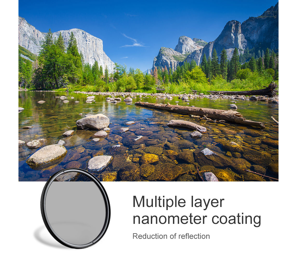 Светофильтр K&F Concept KU12 Classic Series HMC CPL, Blue Coated, 72 мм