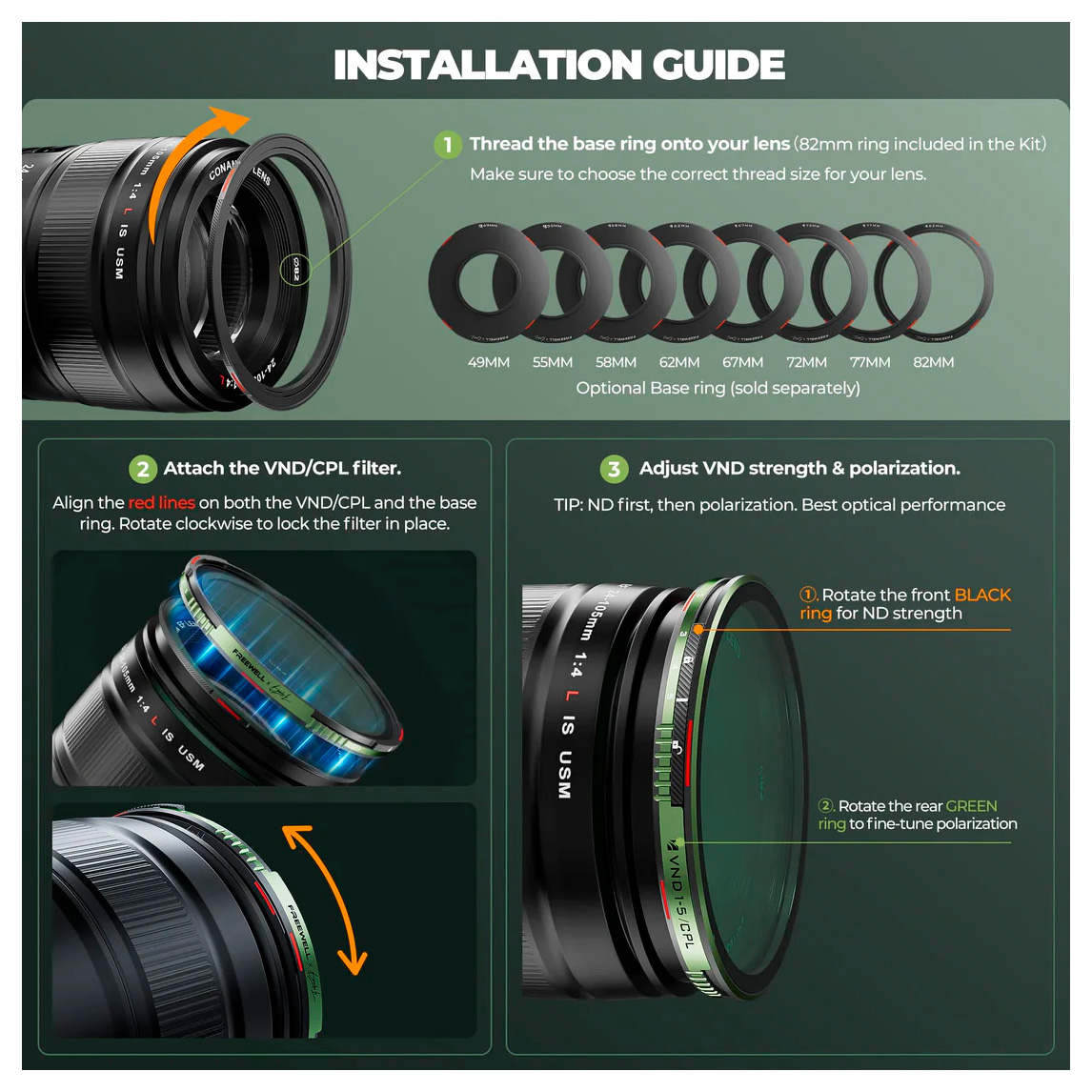 Набор фильтров Freewell Brandon Li Variable ND/CPL Basic Kit 67mm