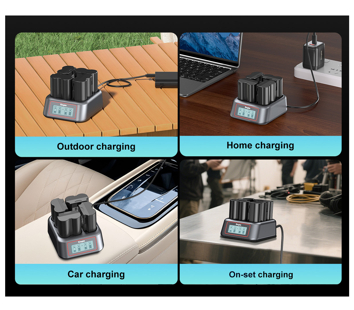 Зарядное устройство Kingma BM069-W235 для 4х Fujifilm NP-W235