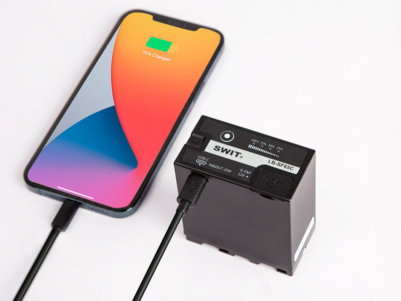 Аккумулятор SWIT LB-SF65C типа Sony NP-F, 65 Втч, разъемы D-Tap, USB-C