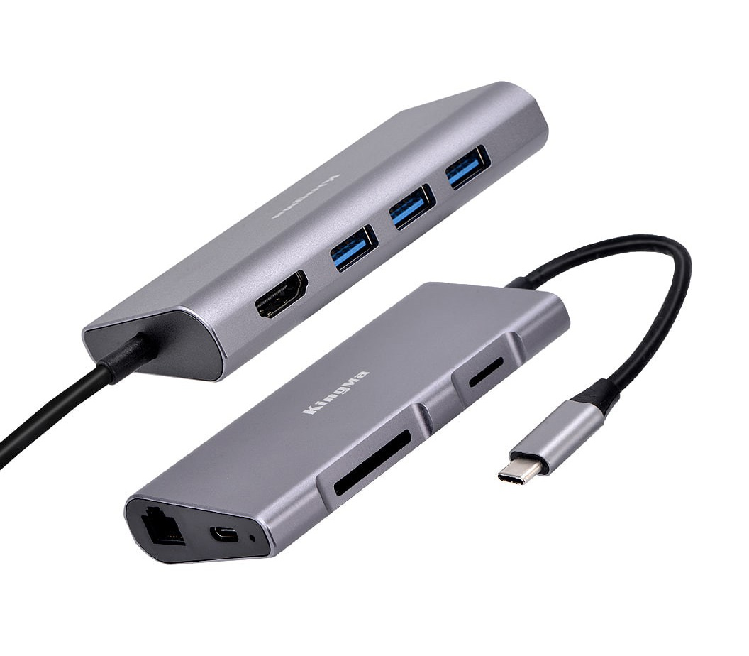 Карт-ридер Kingma BMU013, хаб 8 в 1, USB Type-C