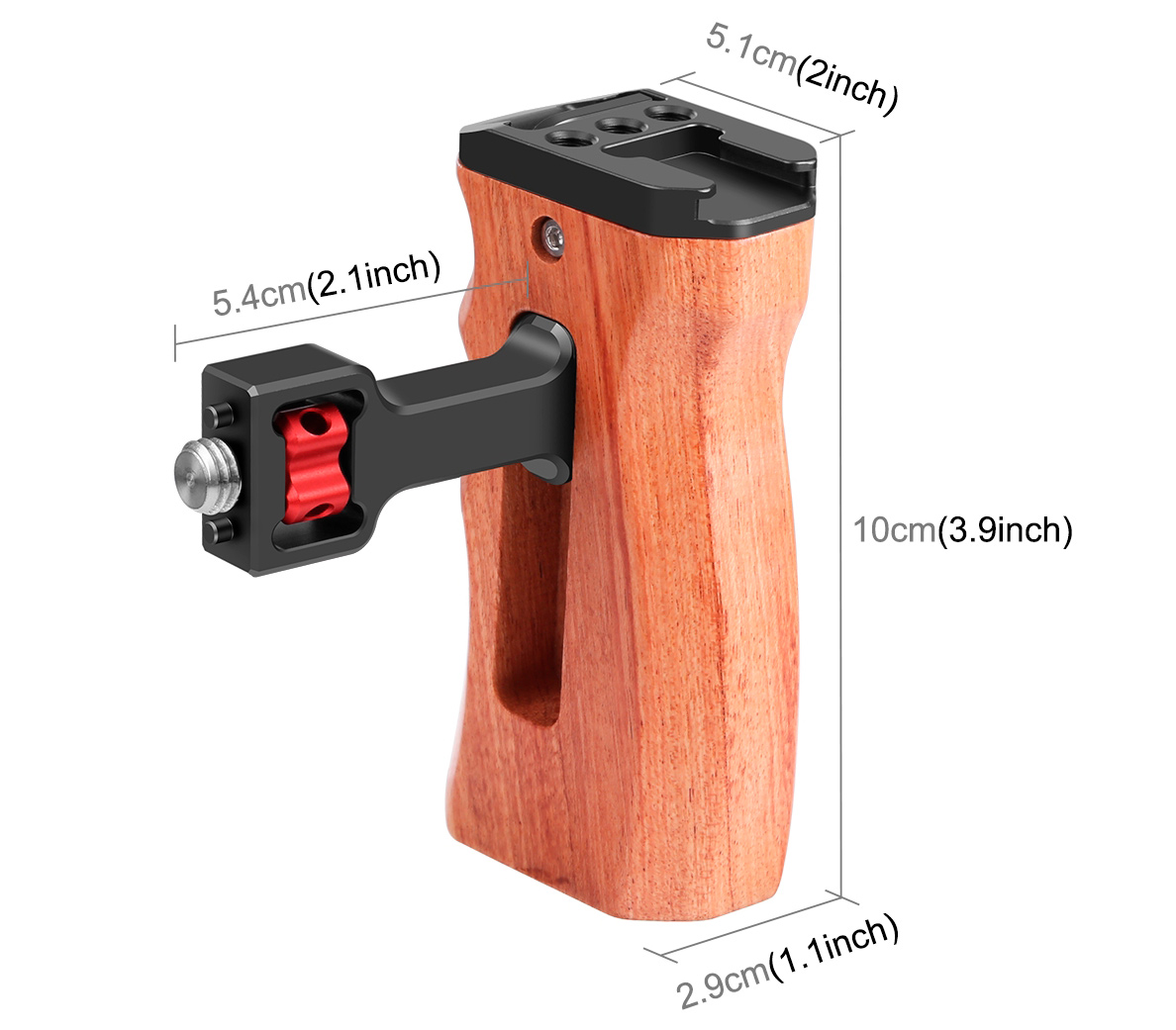 Ручка боковая Puluz PU3078B, деревянная, винт Arri 3/8"