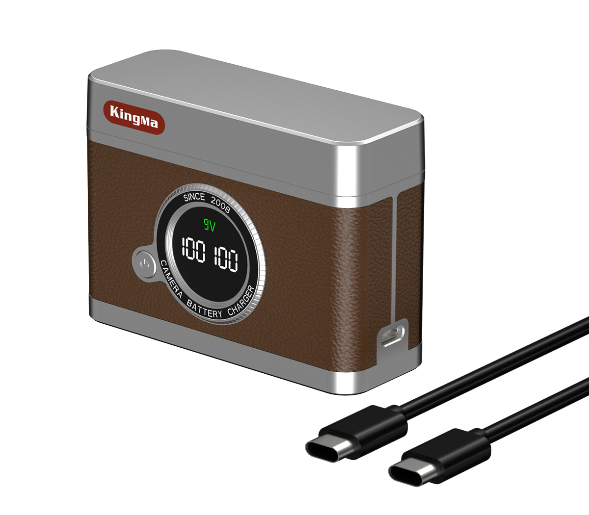 Зарядный кейс Kingma BM070-W126 для 2х Fujifilm NP-W126, коричневый