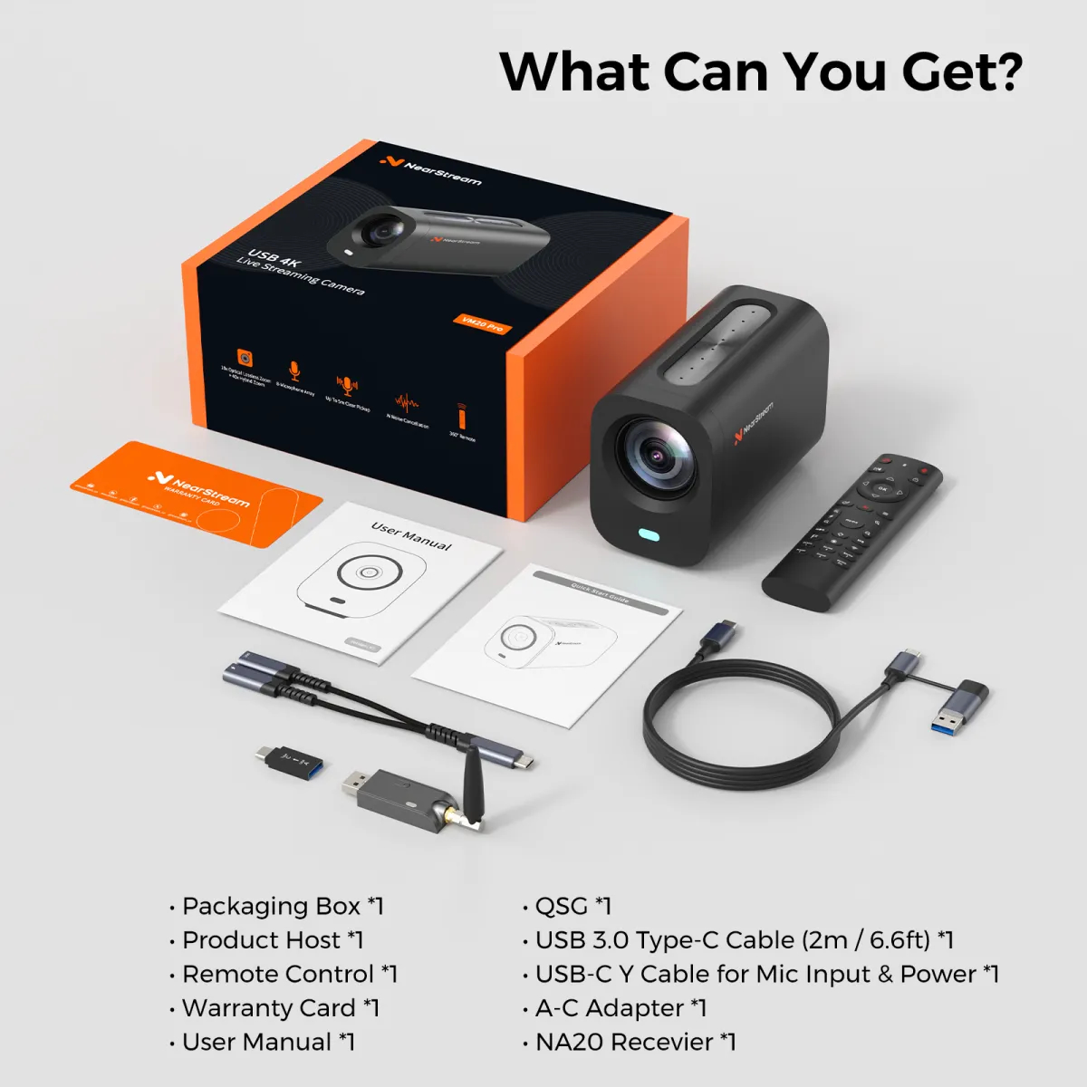 Веб-камера Nearity NearStream VM20 Pro, 4K, 10х опт. зум, HDMI, USB, Ethernet