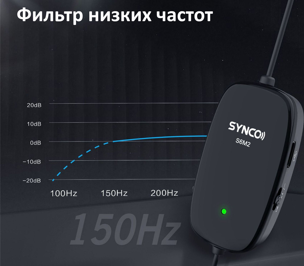 Микрофон Synco Lav-S6M2, петличный, моно, 3.5 мм TRS / TRRS