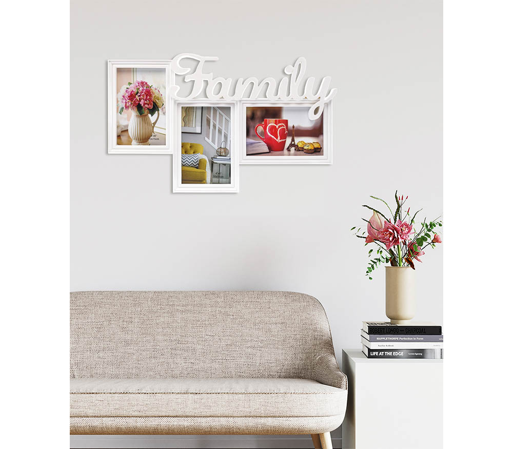Мультирамка Fotografia Family на 3 фото 10х15 см, белая (FFC-1038)