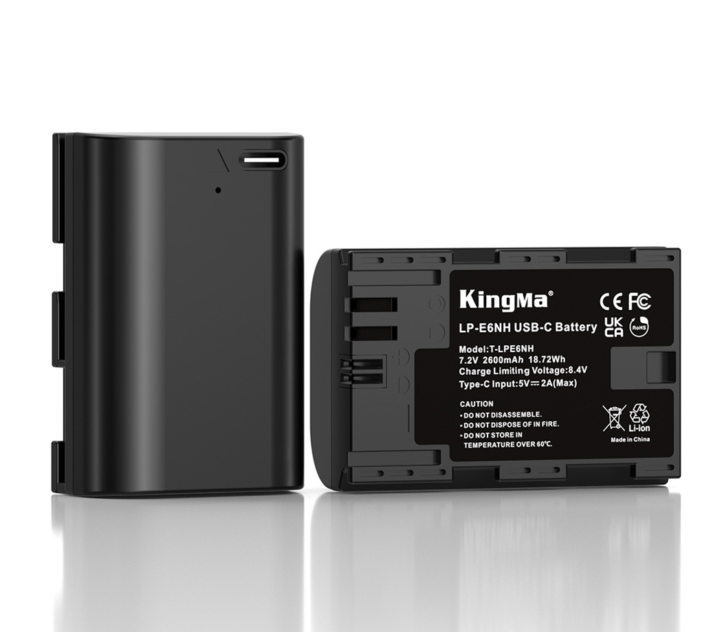Аккумулятор Kingma LP-E6NH с портом зарядки USB-C, 2600 мАч