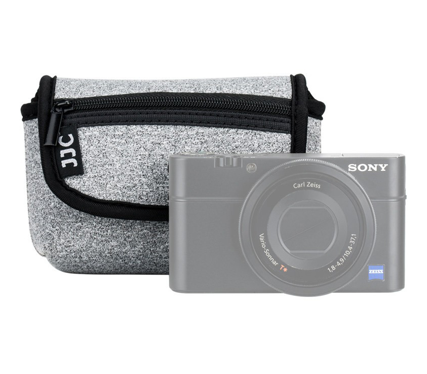 Чехол для компактной камеры JJC OC-R1BG с двумя карманами, неопрен, серый