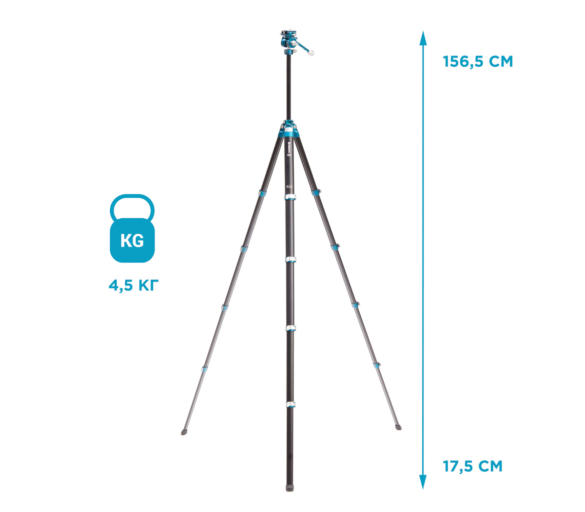 Штатив Benro Cyanbird с головой FS20PRO алюминиевый (TCBA15FS20PROC)