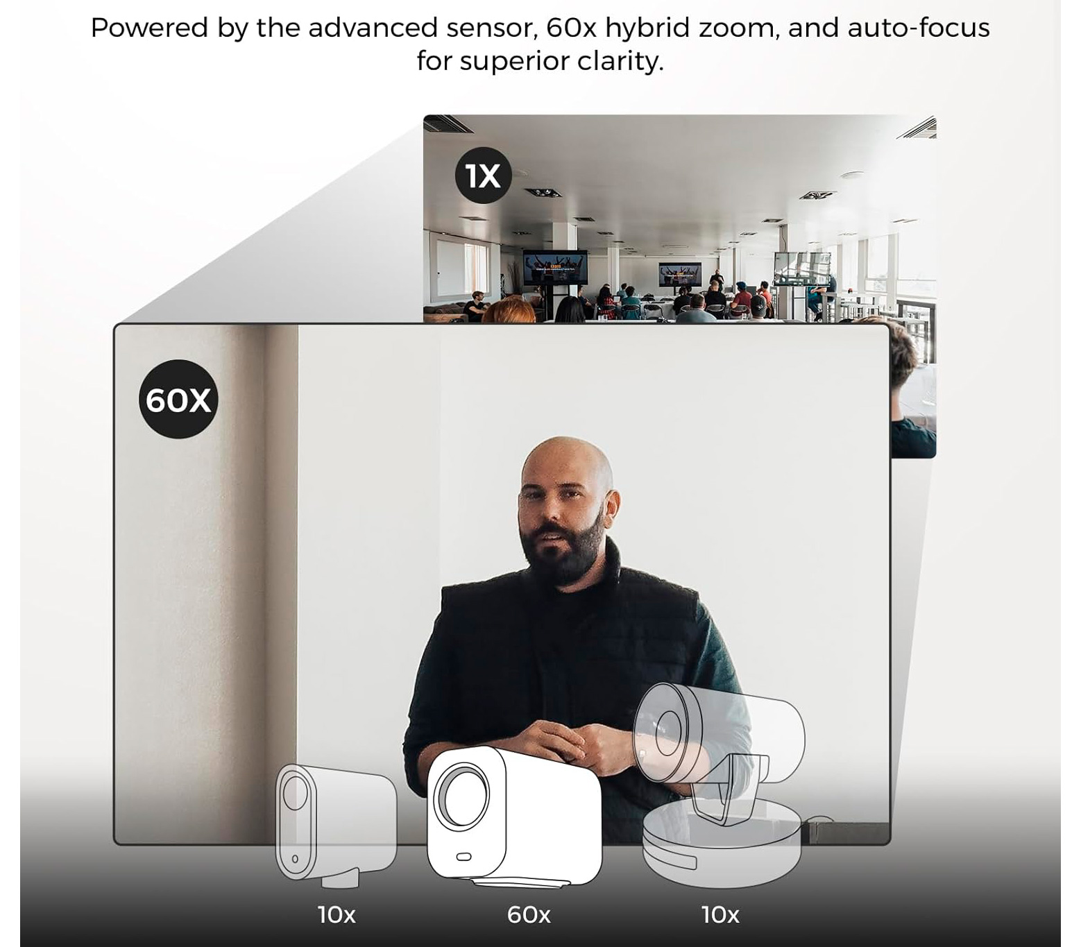Веб-камера Nearity NearStream VM46, 4K, USB / Wi-Fi / Ethernet, 10х опт. зум