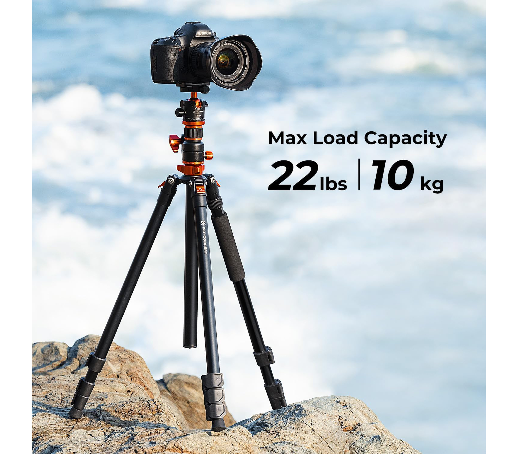 Штатив K&F Concept T254A7 с шаровой головой BH-28L и горизонтальной штангой