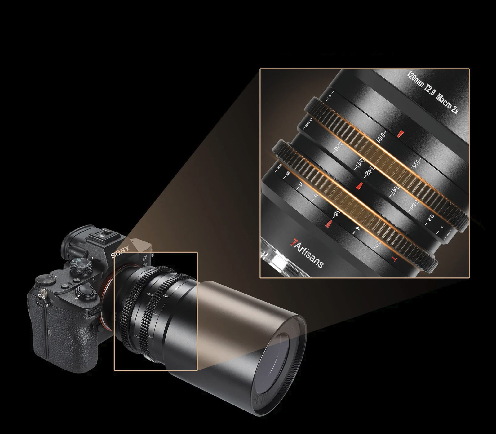 Объектив 7Artisans 120mm T2.9 Macro 2х L-Mount