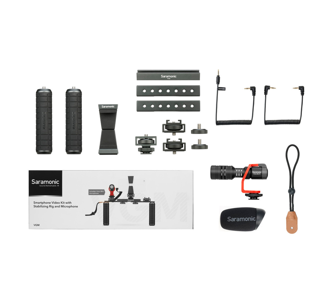 Комплект Saramonic VGM, держатель телефона, микрофон Vmic Mini