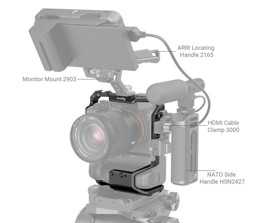 Клетка SmallRig 3594 для Sony A7S III, A7 IV, A7R IV, A7R V, A1 с батарейным блоком