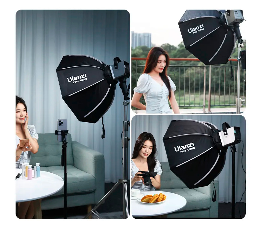 Октабокс Ulanzi LAS002-40 Octagonal Softbox 40cm, байонет Mini Bowens