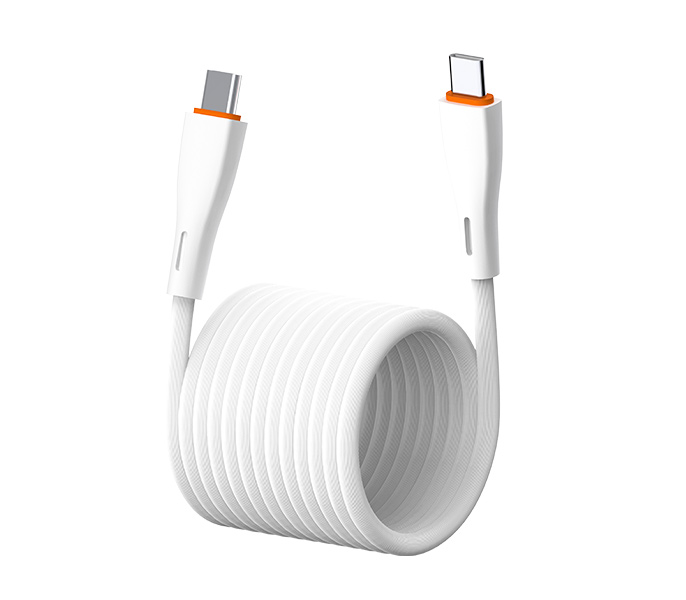 Кабель EOFE CC22, USB-C / USB-C, 3А, ПВХ, 2 метра, белый