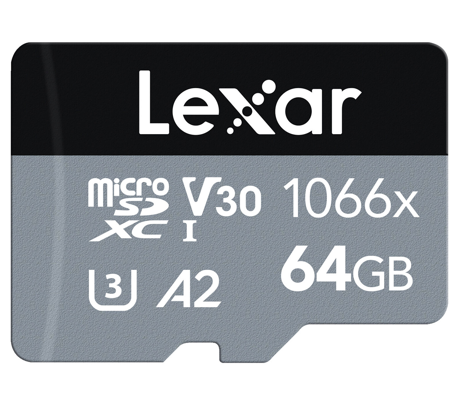 Карта памяти Lexar MicroSDXC 64GB Professional 1066x UHS-I U3 A2 V30 (160/70 MB/s), с адаптером