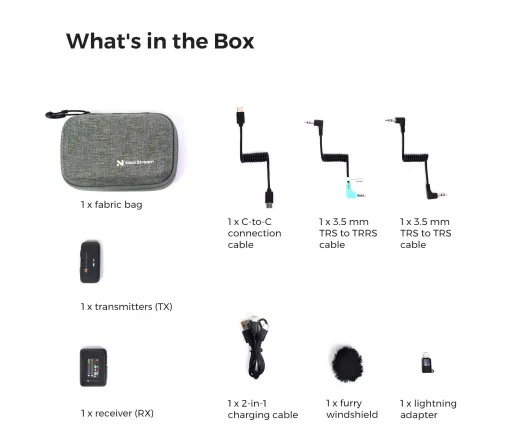 Беспроводная система Nearity NearStream AWM20D, 1 микрофон, 3.5 мм + USB-C + Lightning