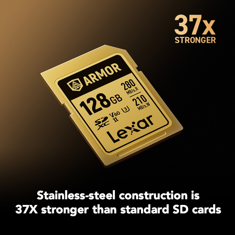 Карта памяти Lexar SDXC 128GB ARMOR Gold C10 V60 U3 (R280/W210 MB/s)