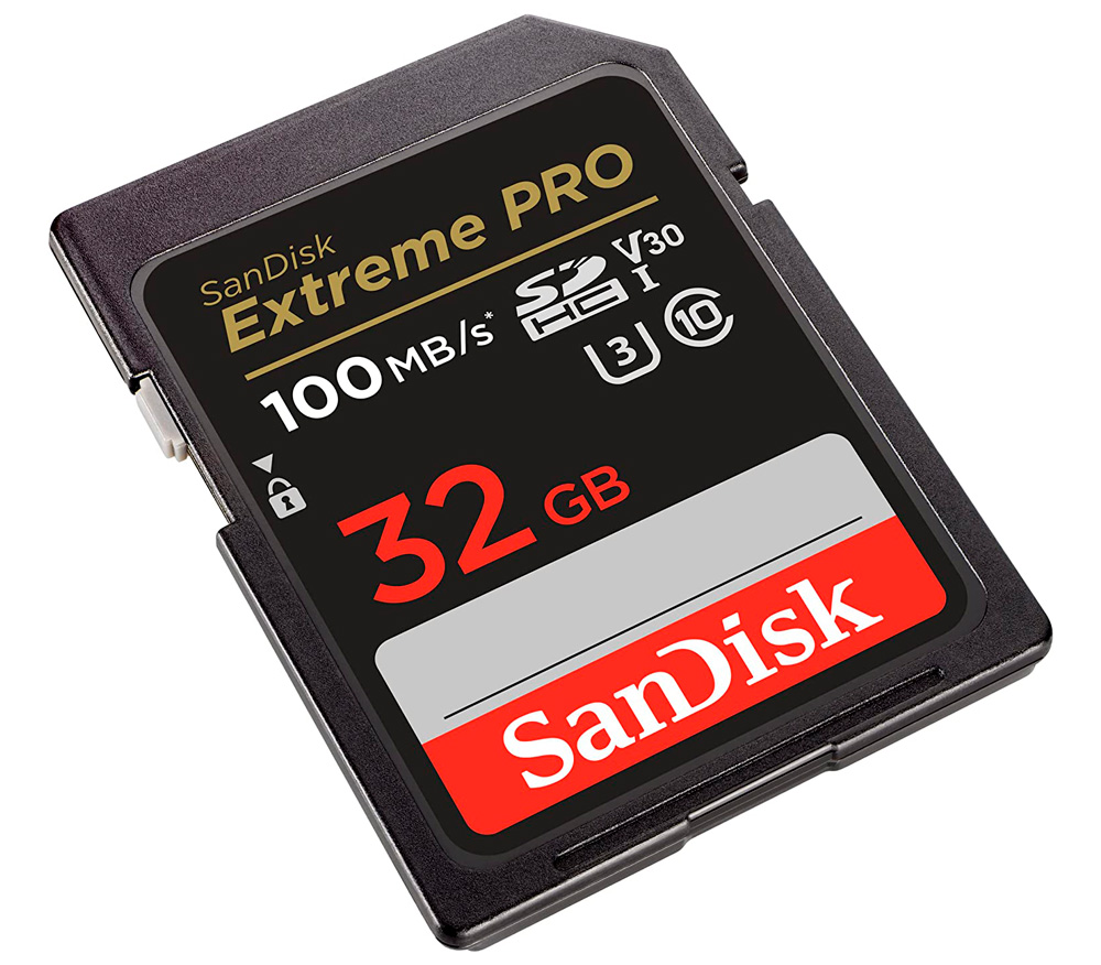 Карта памяти SanDisk SDHC 32GB Extreme Pro UHS-I U3 V30 100/90 МБ/с