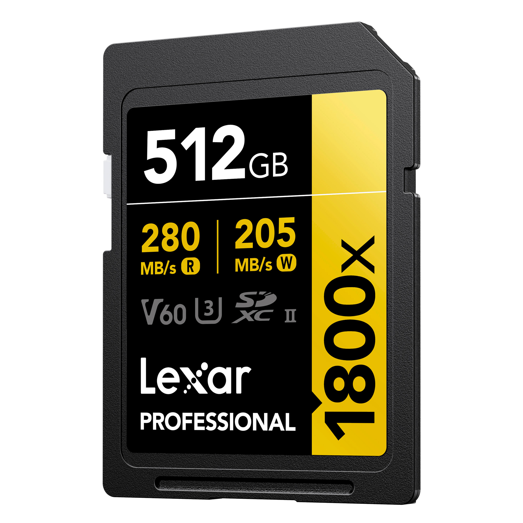 Карта памяти Lexar SDXC 512GB Professional 1800x UHS-II U3 V60 (280/205 MB/s)