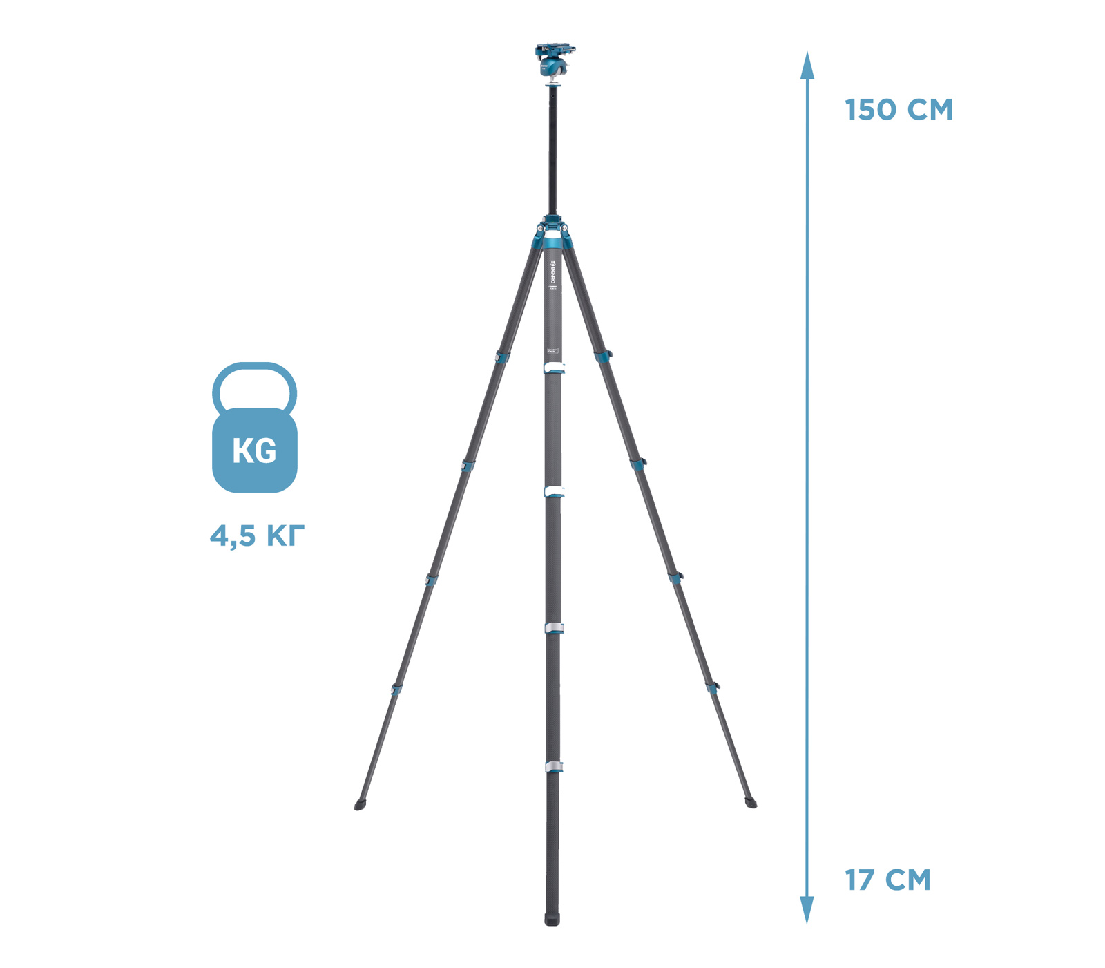 Штатив Benro Cyanbird c шаровой головой FS30, карбоновый (TCBC15FS30)
