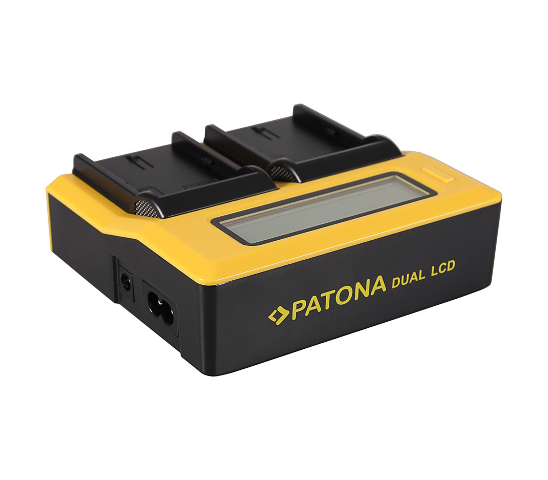 Зарядное устройство Patona 7583 Dual LCD USB, для 2х Canon LP-E6, дисплей