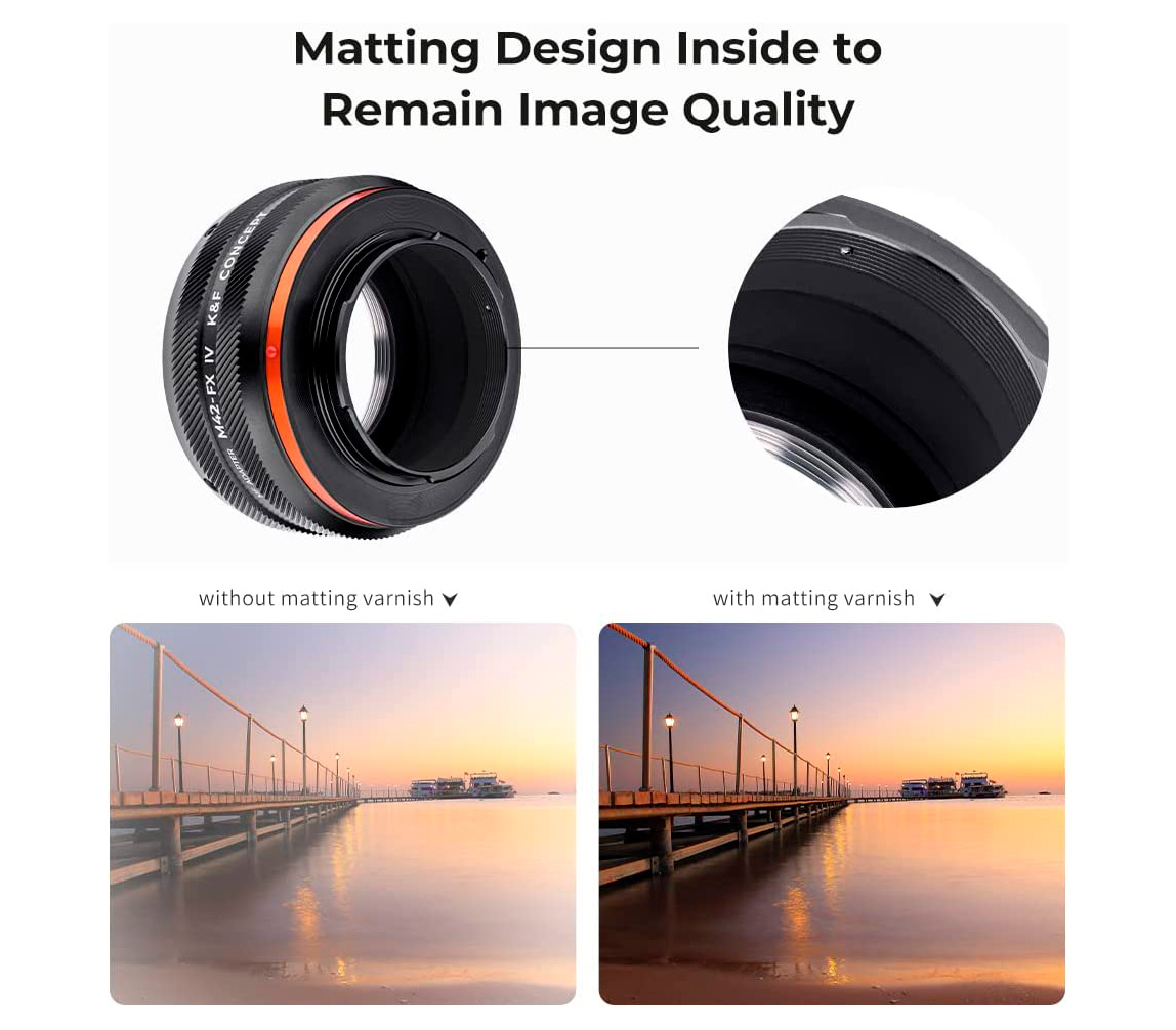 Адаптер K&F Concept M42-FX IV MF, объективы M42 на камеры Fujifilm X-Mount