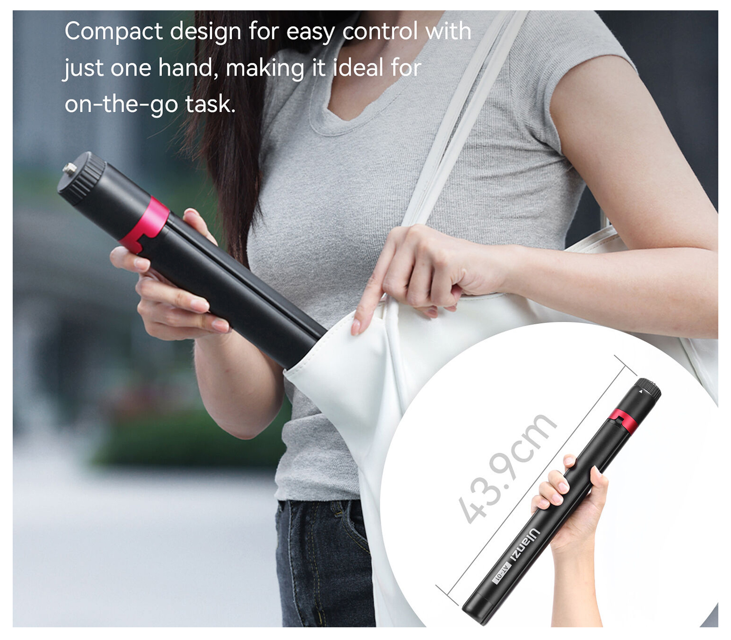 Стойка Ulanzi AT-01, высота 47-152 см, нагрузка до 5 кг (уцененный)