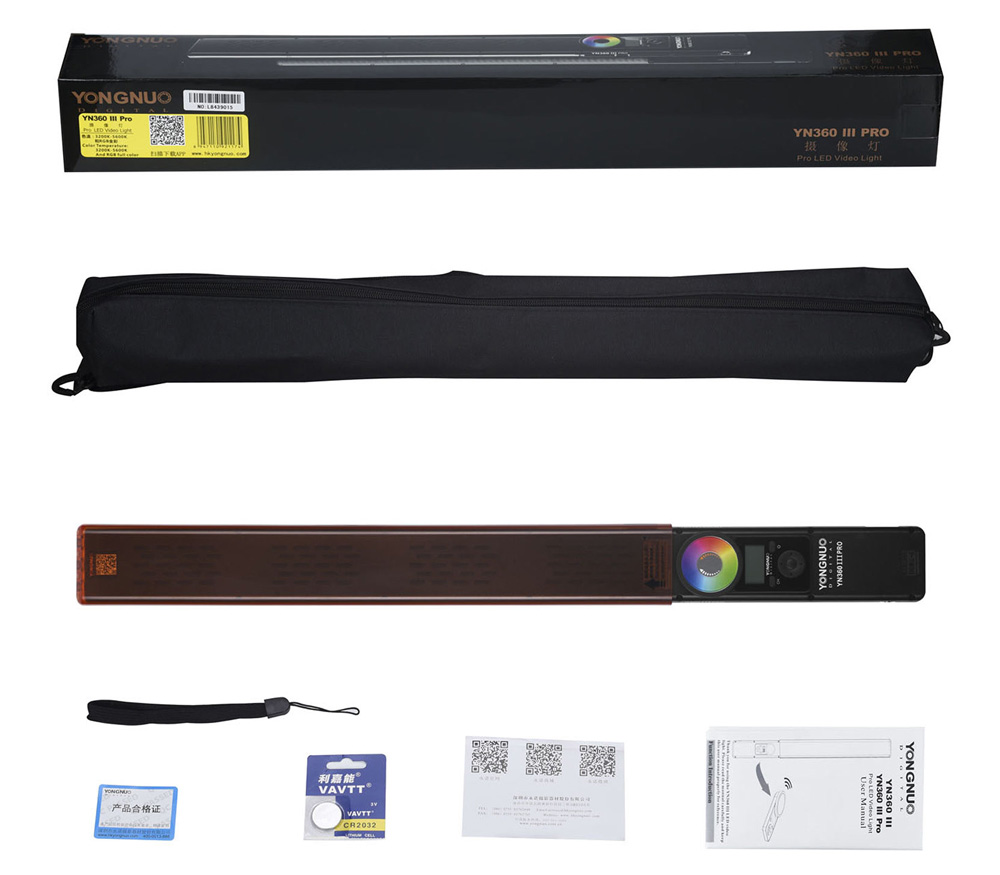 Осветитель Yongnuo YN360III 5600K Pro, светодиодный, 21 Вт, 5600К, RGB