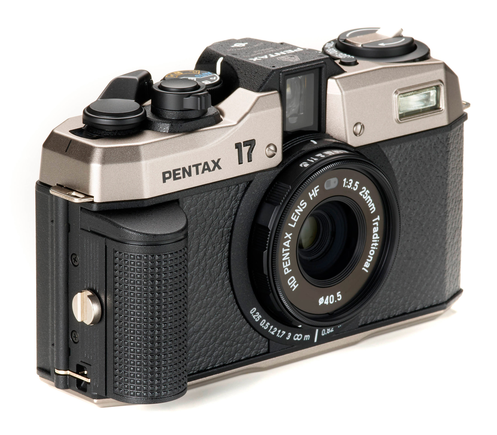 Компактный фотоаппарат Pentax 17, темное серебро