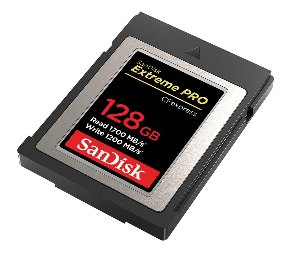 Карта памяти SanDisk CFexpress Type B 128GB Extreme Pro, чтение 1700, запись 1200 МБ/с