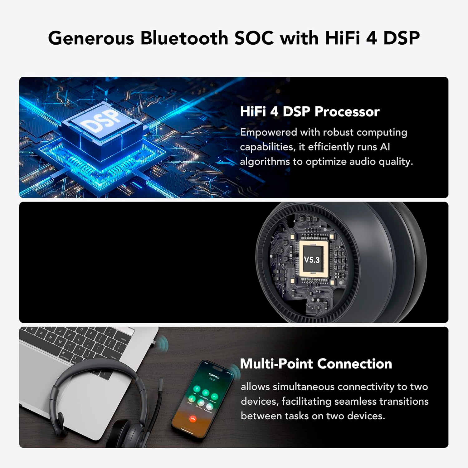 Беспроводная гарнитура Nearity Nuroum HP31SU Bluetooth Business Headset, Bluetooth 5.4, моно