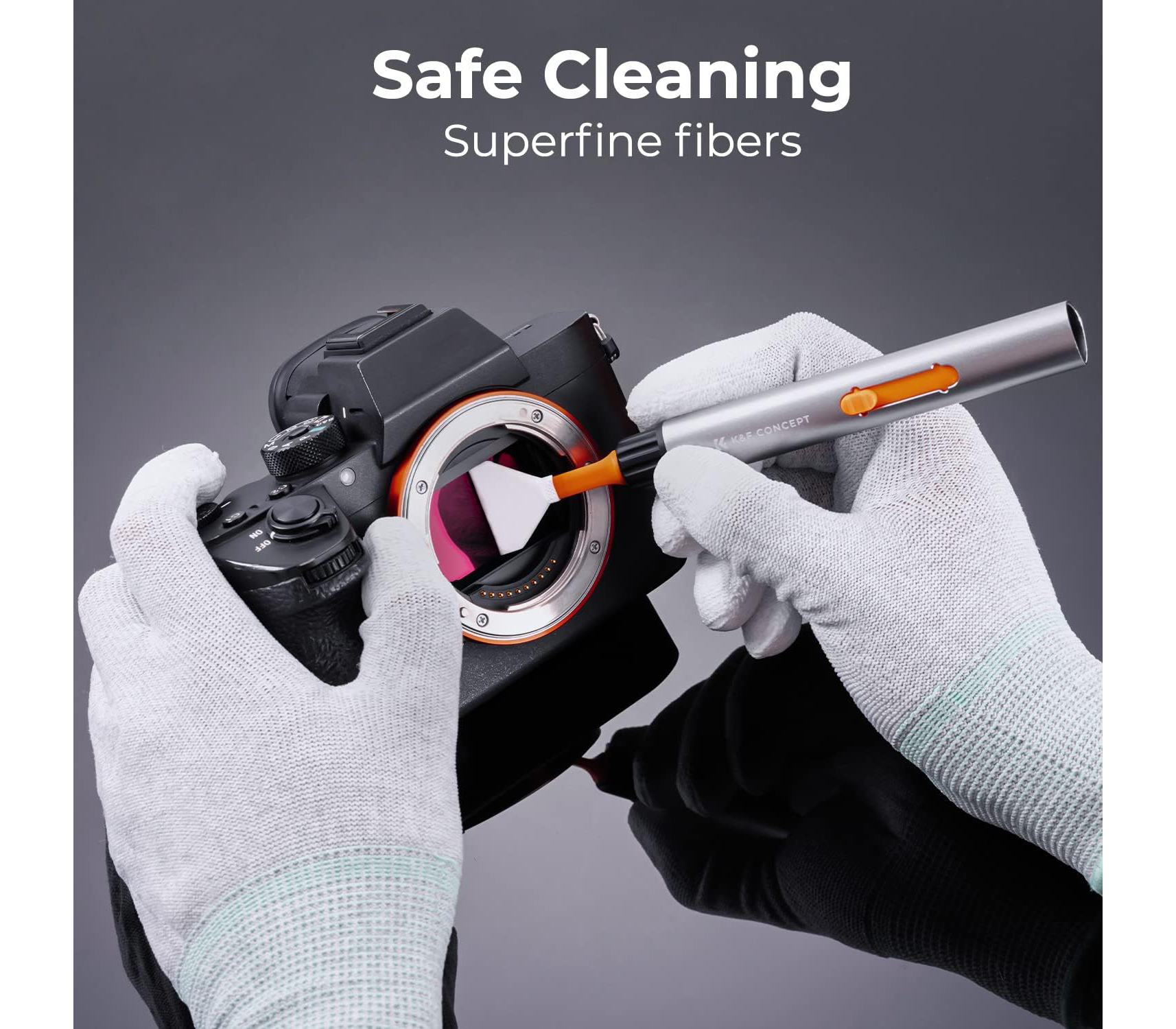 Карандаш со сменными насадками K&F Concept 1976, для чистки оптики и матриц Full Frame