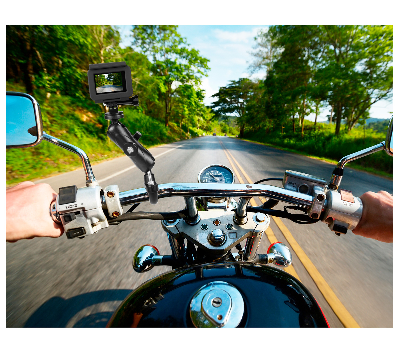 Крепление на руль или трубу Puluz PU701B для экшн- или VR 360 камеры