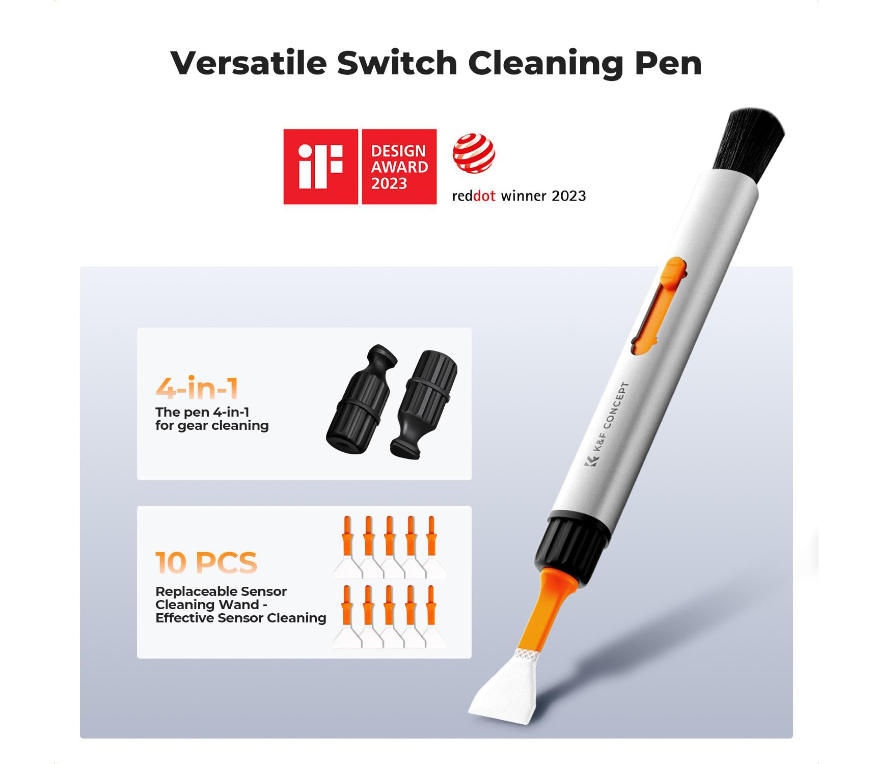 Набор для чистки K&F Concept 1919, матриц и оптики, 23 в 1