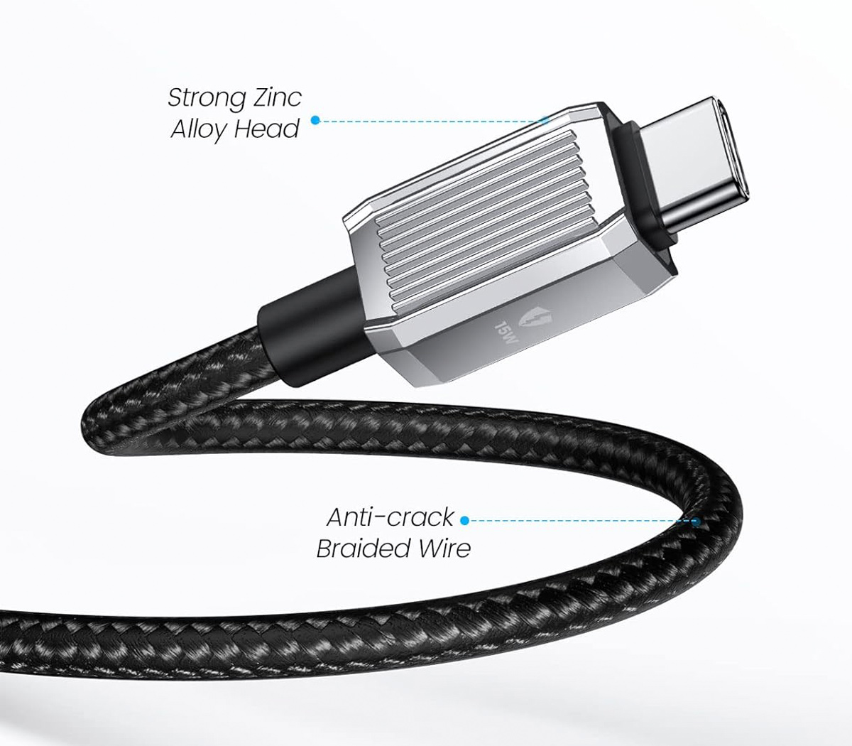 Кабель Orico GQZ15-10, USB 2.0 Type-A / Type-C, 3А 15Вт, 1 м