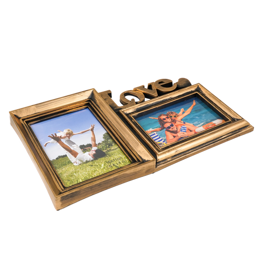 Мультирамка Fotografia FFC - 1056, 2 фото, 10x15 см, золотая