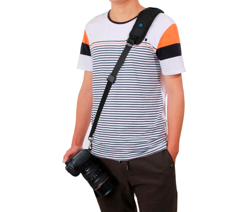 Наплечный ремень Puluz PU6001 Nylon Camera Strap, черный (уцененный)