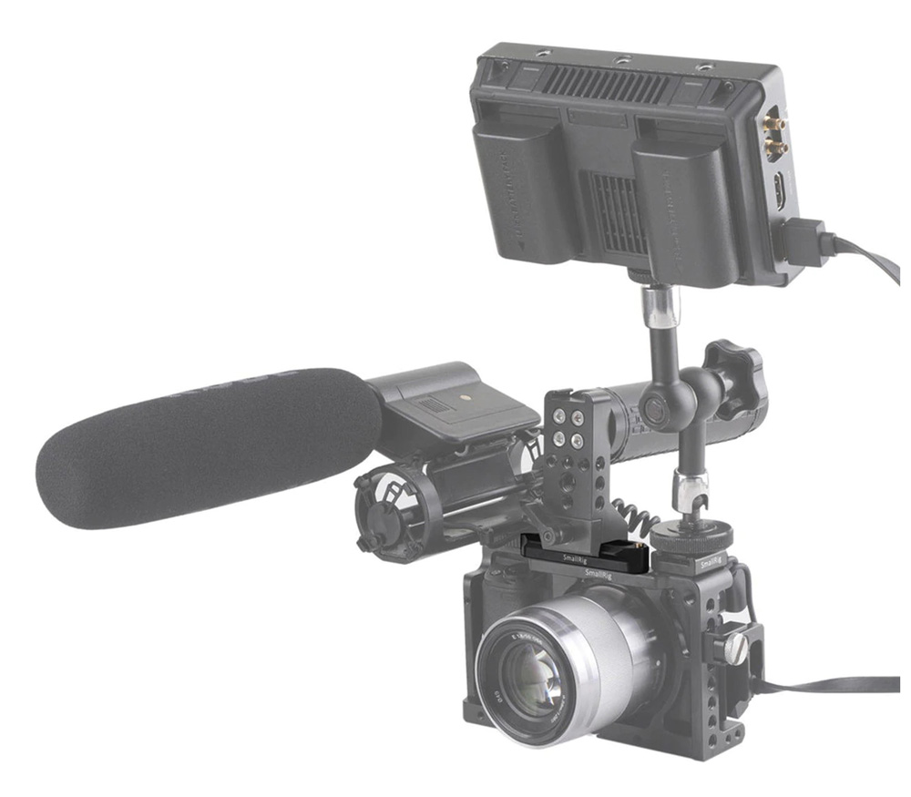 Планка НАТО SmallRig 1195B на 2 винта 1/4", длина 7 см