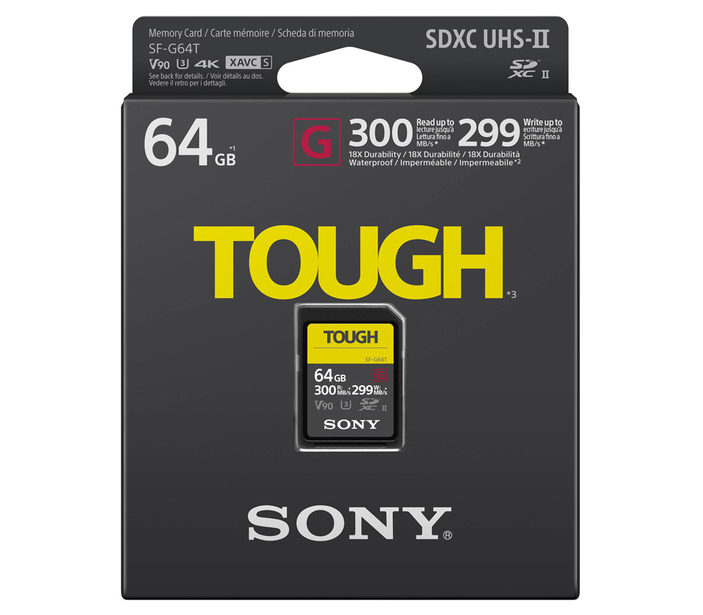 Карта памяти Sony SDXC 64GB Tough UHS-II (SF-G64T)