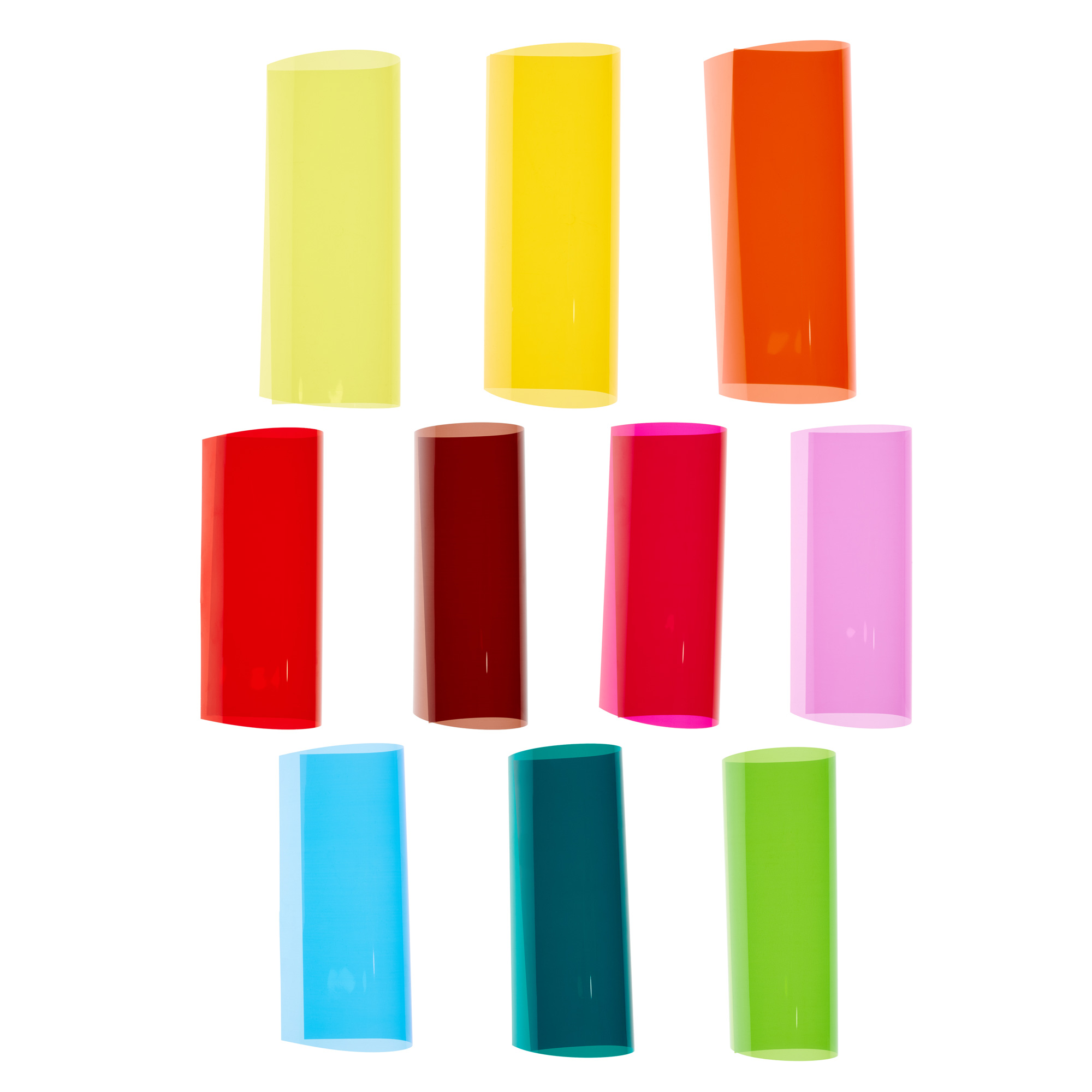 Набор гелевых светофильтров primary color 20x20 см, 10 дополнительных цветов