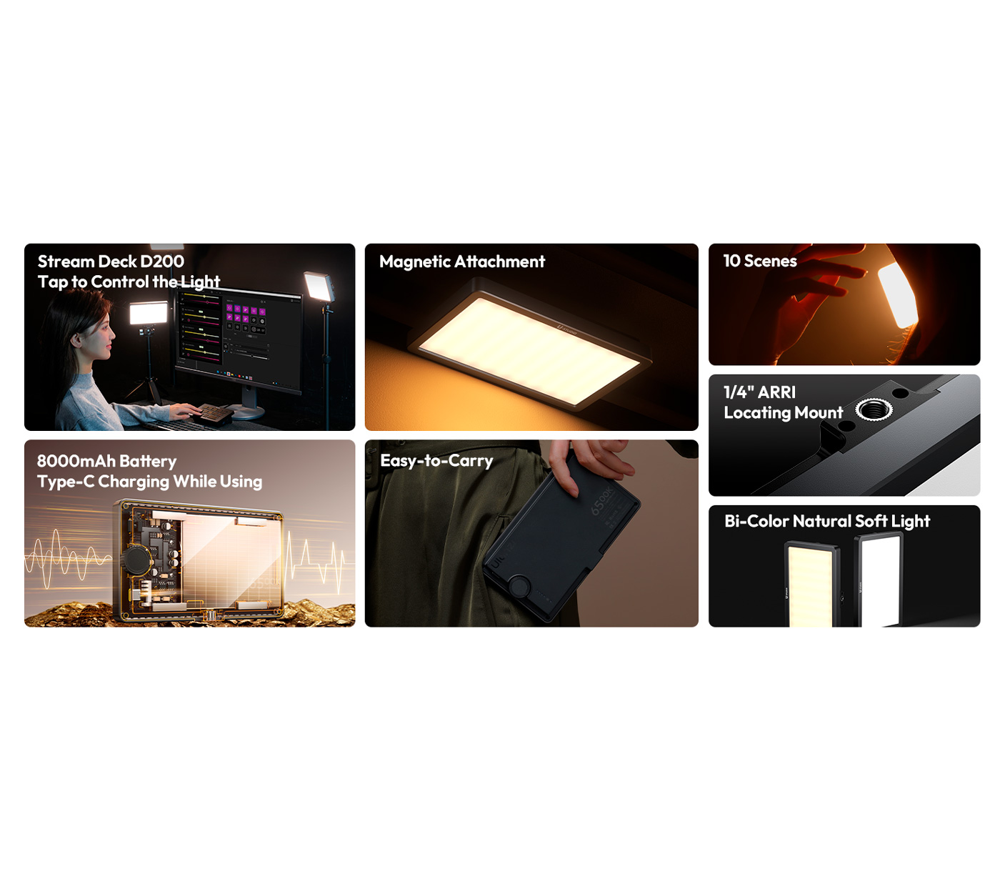 Осветитель Ulanzi K6500 Magnetic Fill Light, с магнитным креплением и управлением по Bluetooth