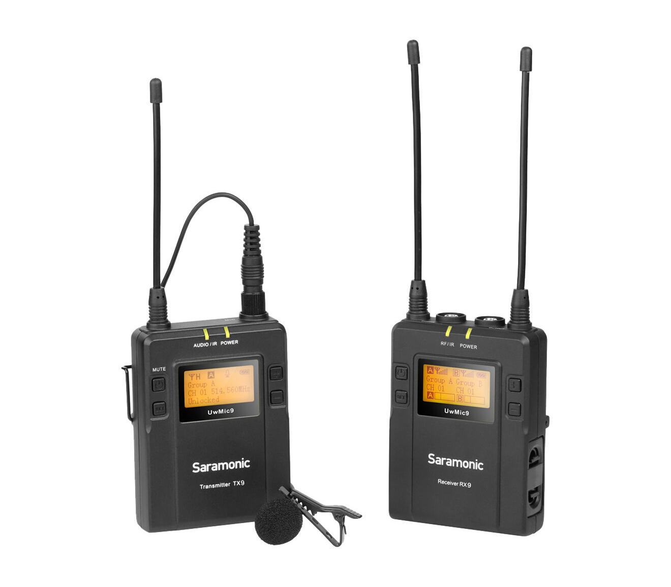 Беспроводная система Saramonic UwMic9 TX9+RX9, 1 передатчик и 1 приемник