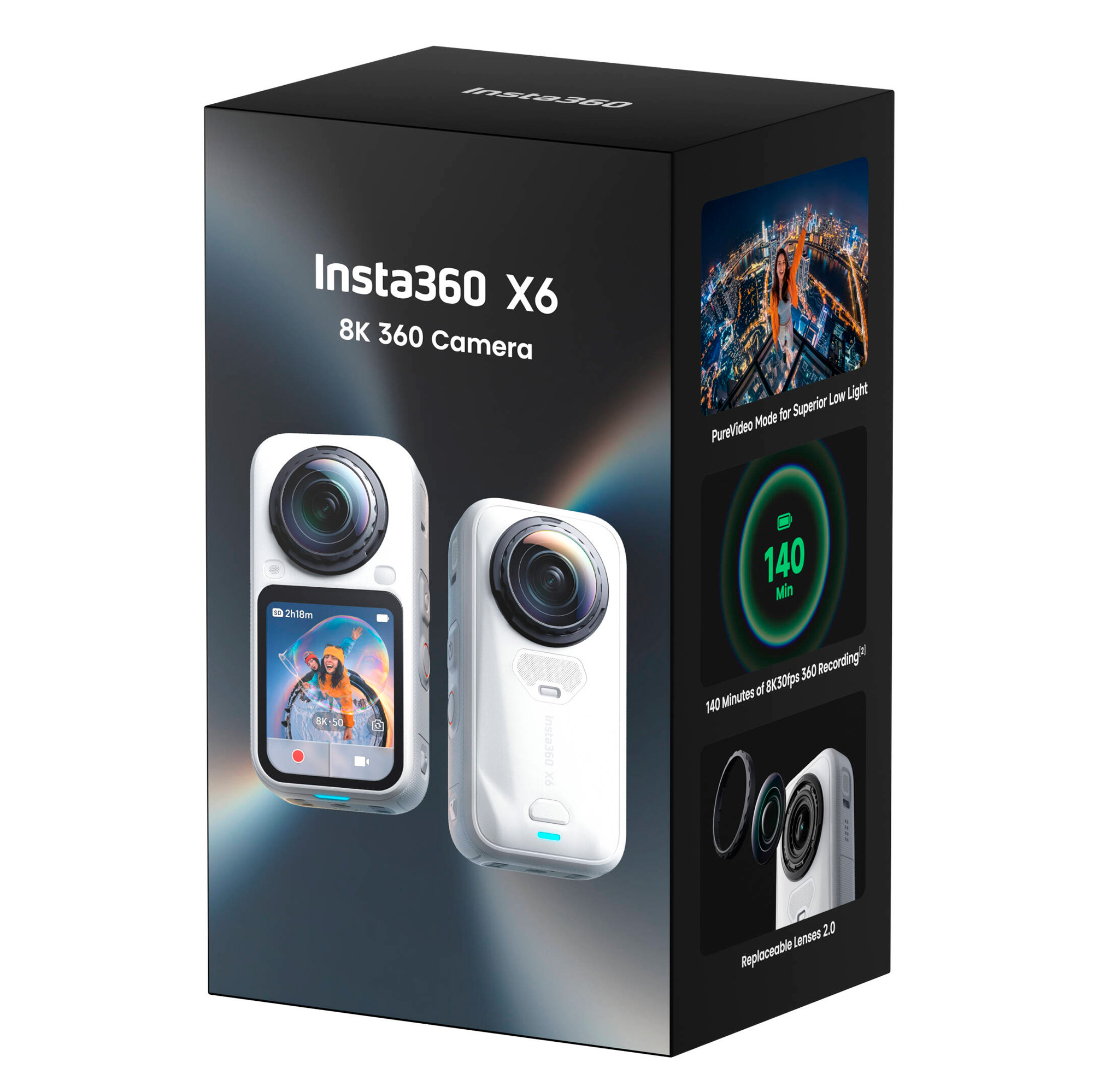 Панорамная камера Insta360 X6, 8К 360, Essential Bundle, белая