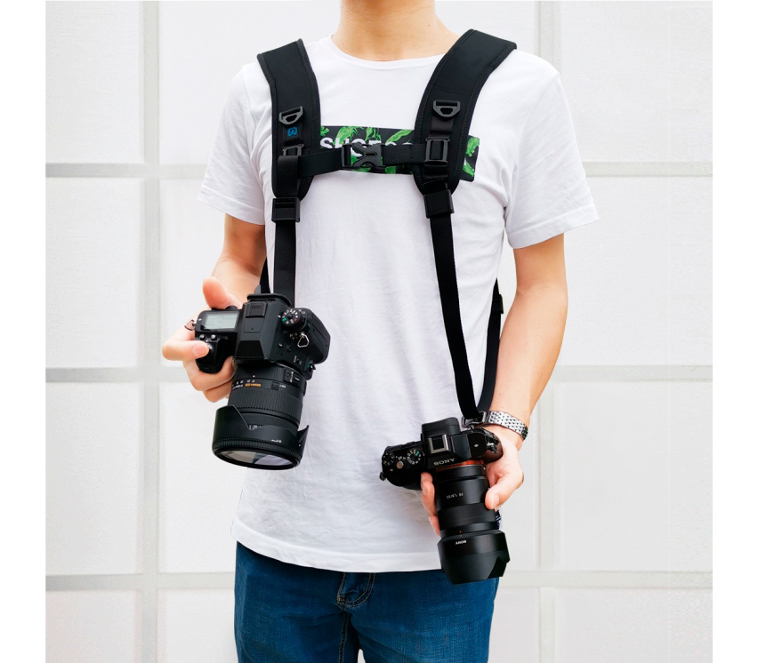 Двойной ремень-разгрузка Puluz PU6002 Double Shoulder Strap Belt, черный