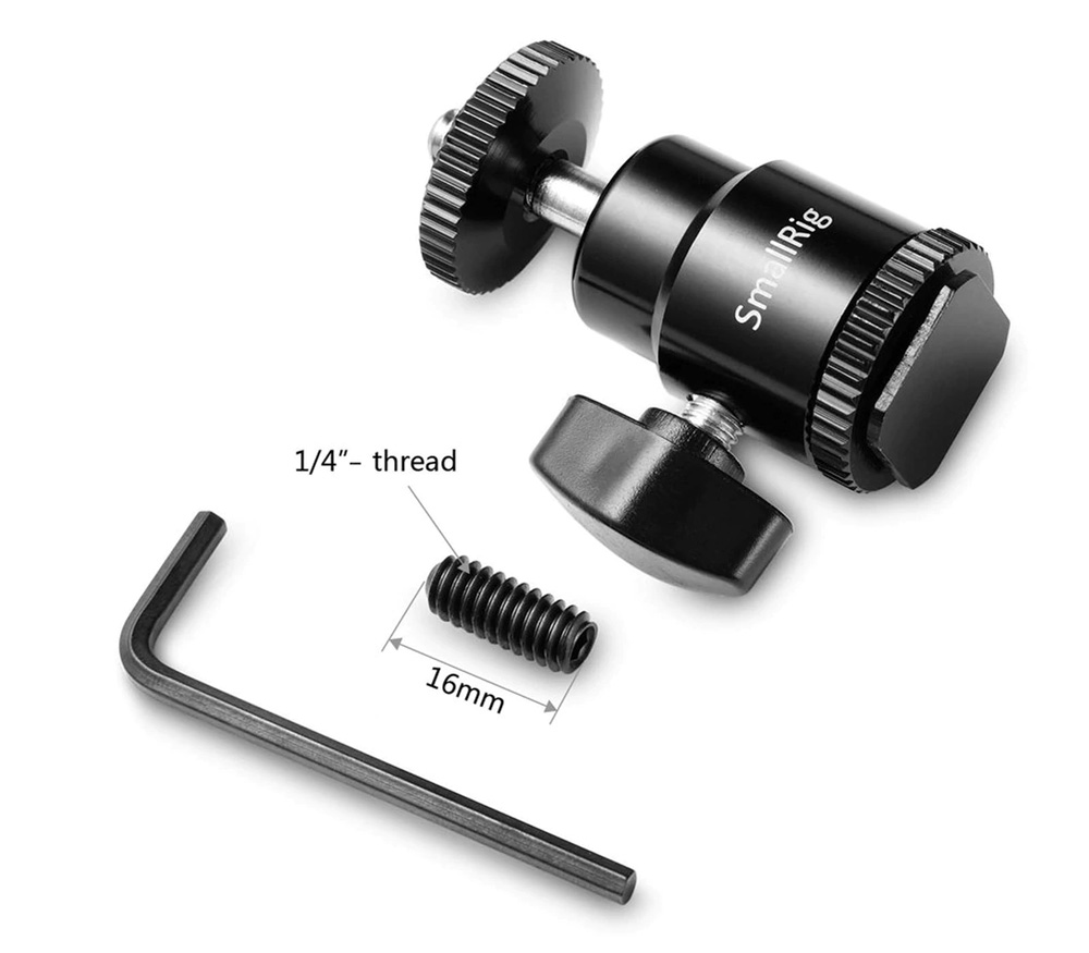 Шаровая головка SmallRig 761 с креплением в башмак (верхнее 1/4"-20)